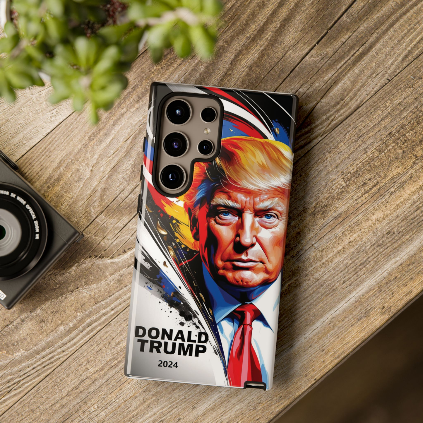 "DonaldTrump2024"    Durable Phone Case, (Samsuang/GooglePixel/iphone), (Wirless charging support)