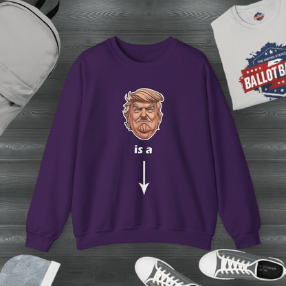 Anti Trump purple Unisex Crewneck Sweatshirt U.S. elections, unisex fit