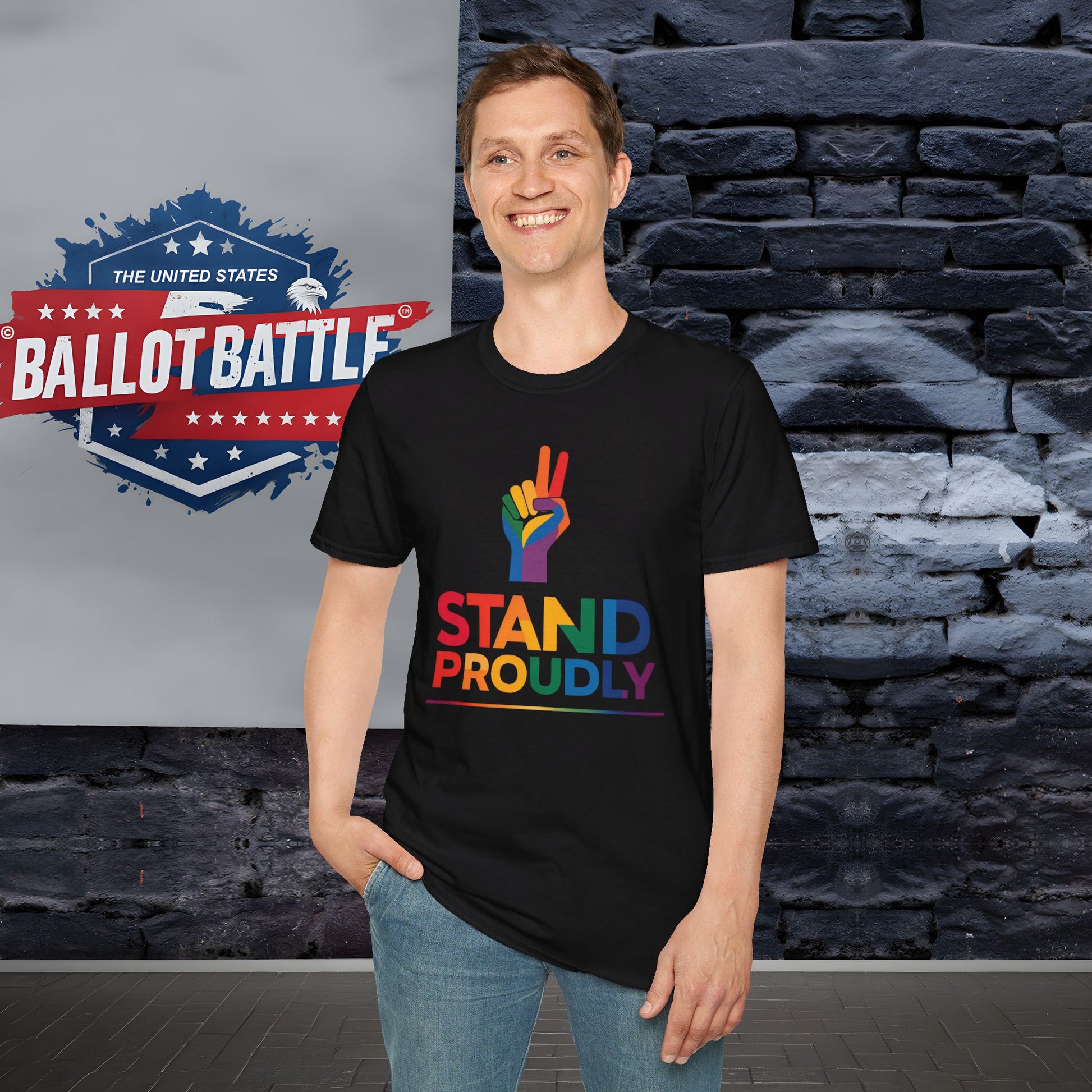 Democrats LGBTQ Unisex T-shirt supporting U.S. elections, unisex fit, 100% cotton