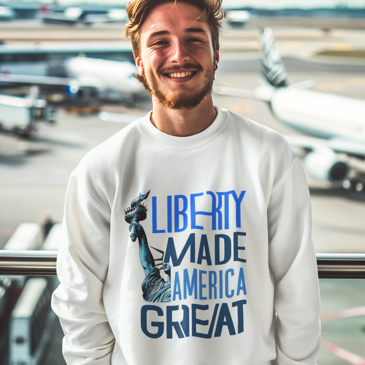 Democrats/Liberals "MAGA" Liberty Unisex Crewneck Sweatshirt U.S. elections, unisex fit