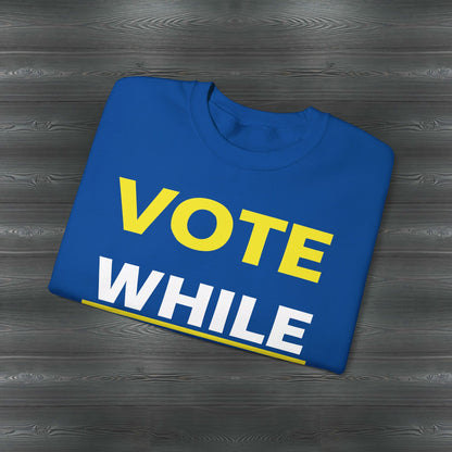 Democrats "VOTE" Blue Unisex Crewneck Sweatshirt U.S. elections, unisex fit