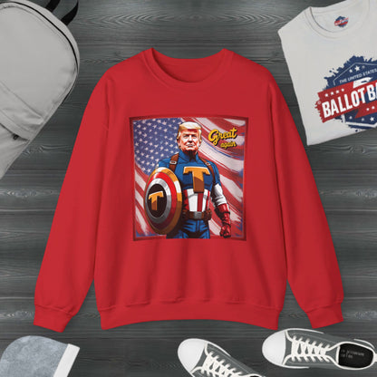 Great again "Captain Trump" Unisex Crewneck Sweatshirt U.S. elections, unisex fit