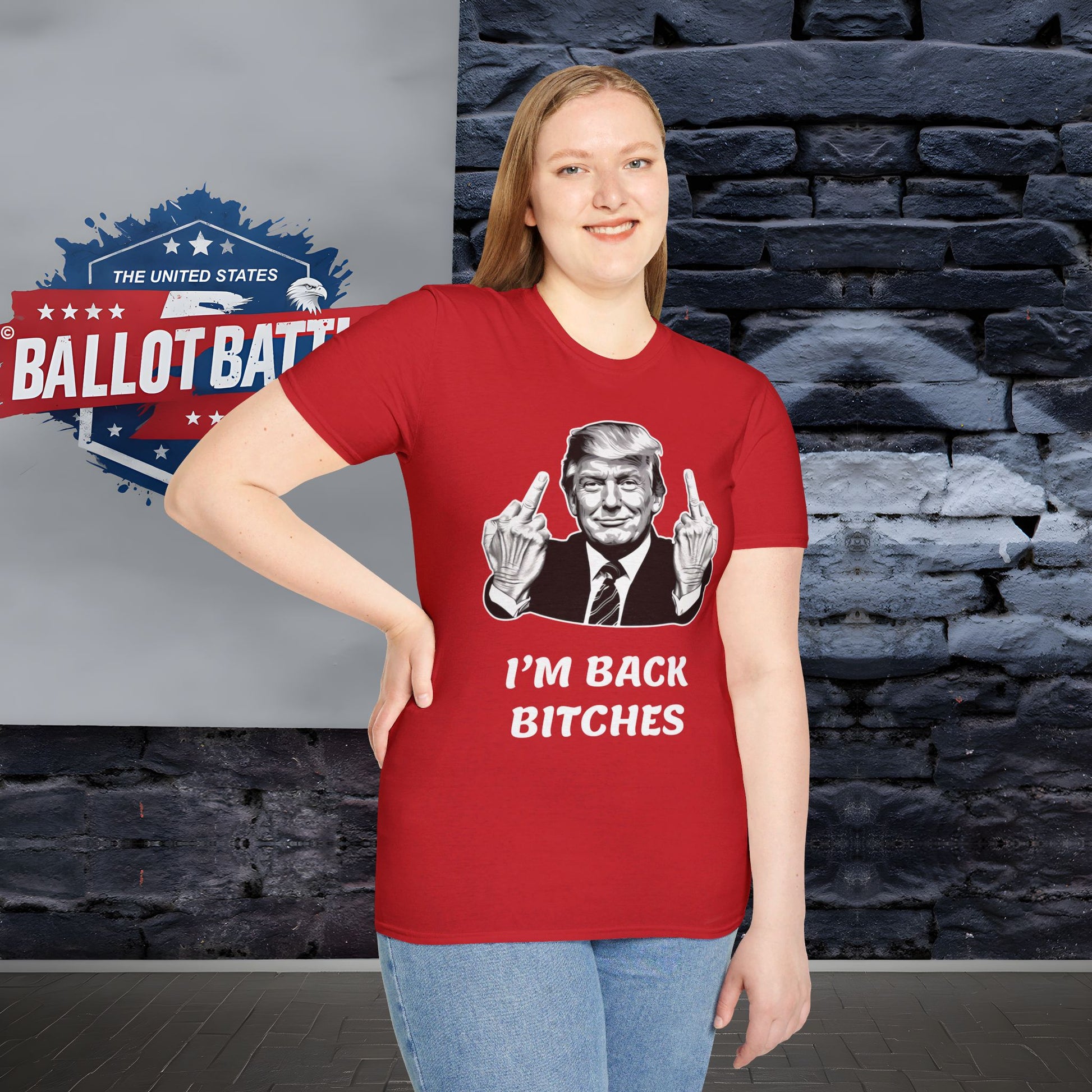 Red Donald Trump "I'M BACK" Unisex Cotton T-Shirt