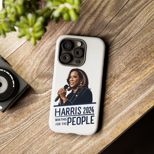 "For the people" phone case with a patriotic design, available for iPhone, Samsung Galaxy, and Google Pixel