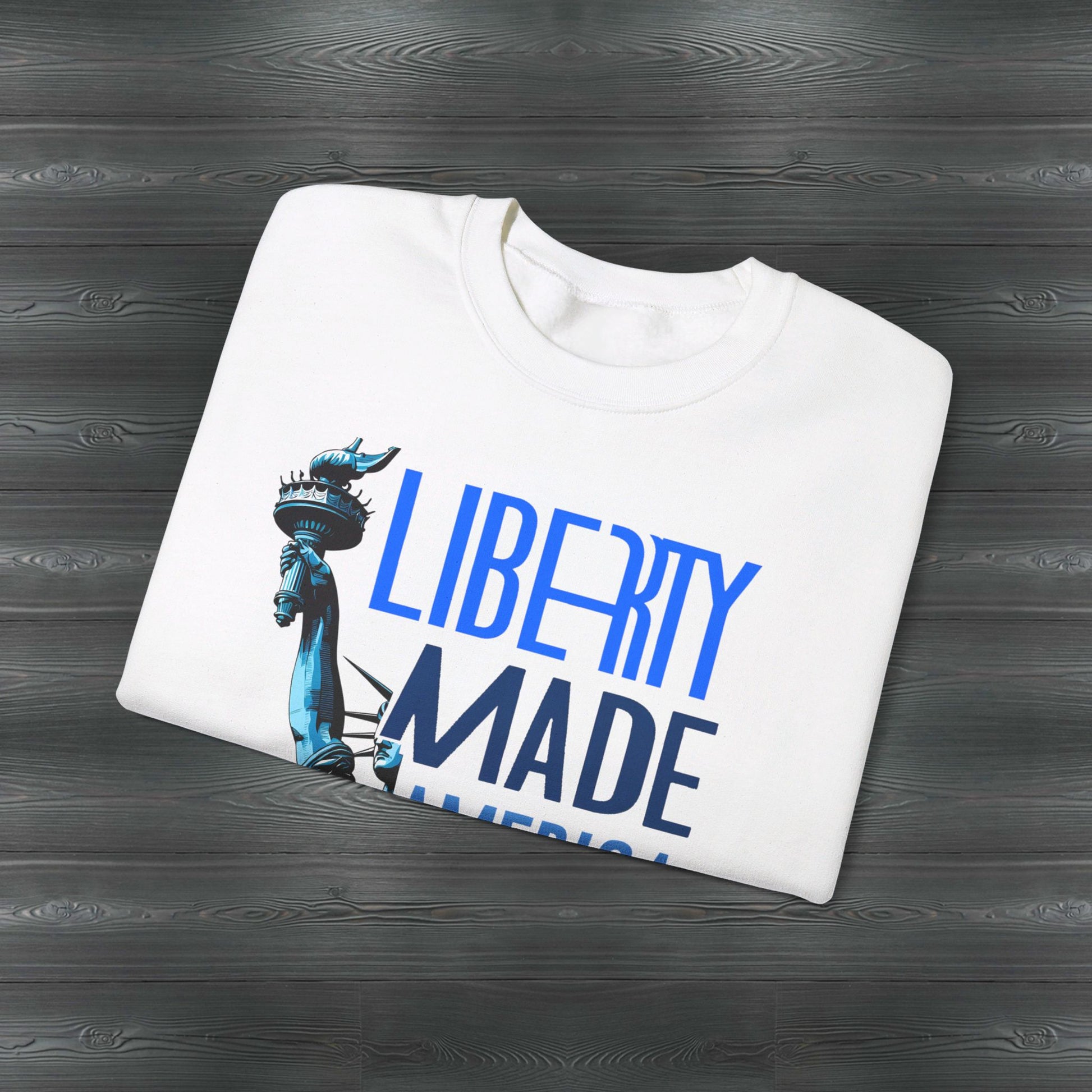 Liberals "MAGA" Liberty White Unisex Crewneck Sweatshirt U.S. elections, unisex fit