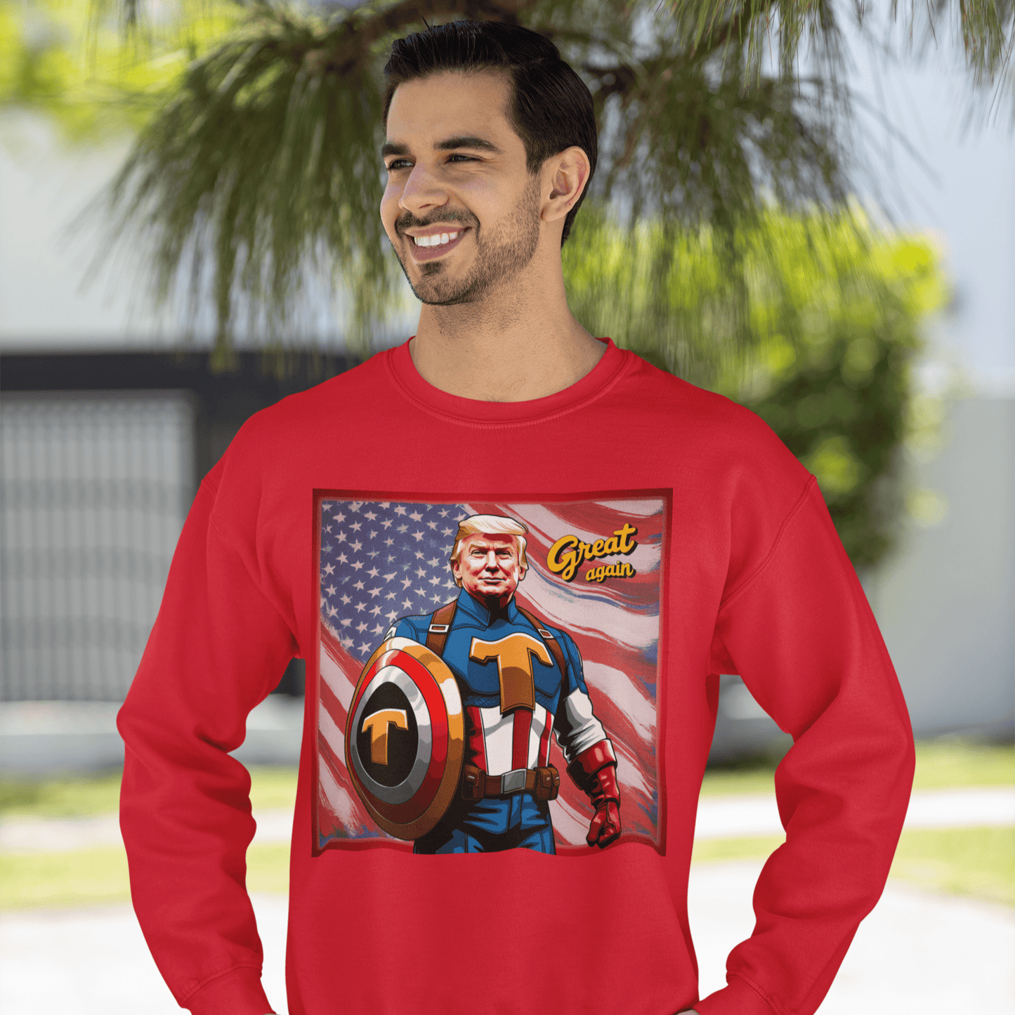 MAGA "Captain Trump" Unisex Crewneck Sweatshirt U.S. elections, unisex fit