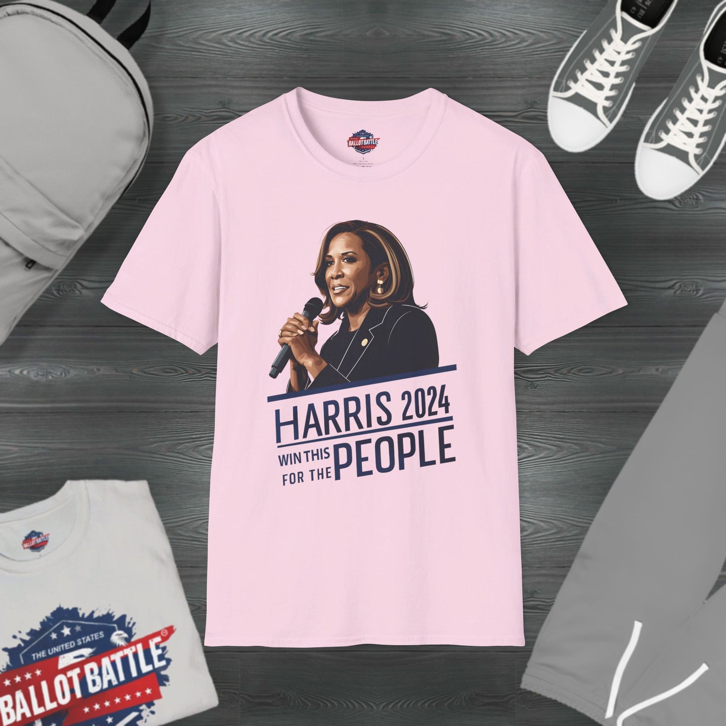 Pink Kamala Harris  lets win this  Unisex T-shirt. U.S. 