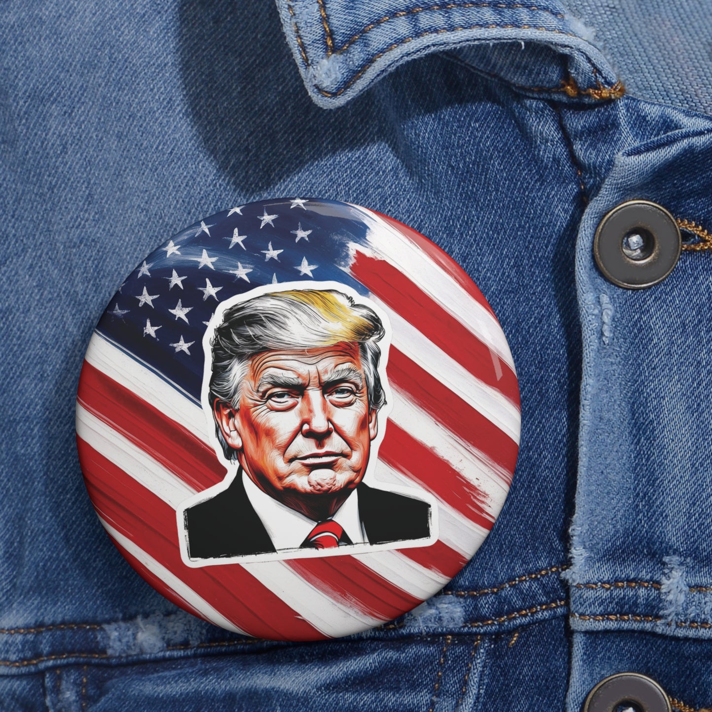 Trump Pin Button