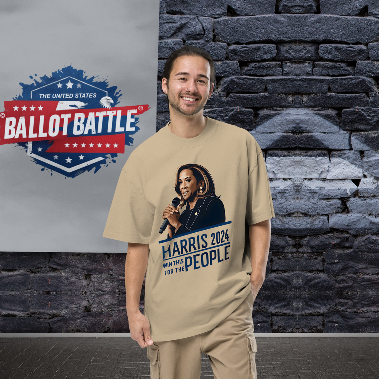 Kamala Harris "FOR THE PEOPLE" Oversized T-Shirt